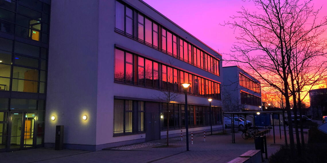 Uni Münster im Abendlicht